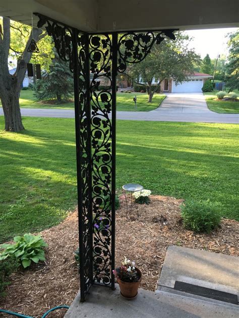 boxing in metal porch posts|boxing in porch posts.